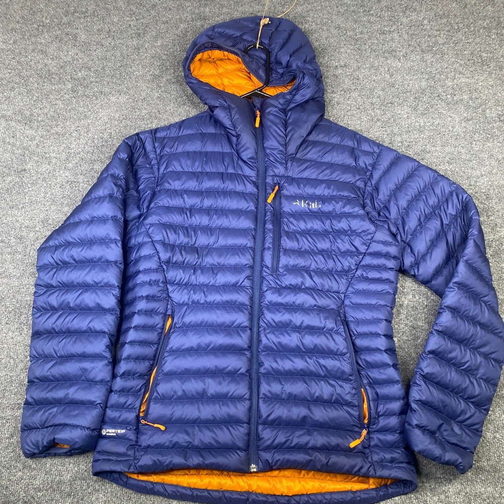 Rab Microlight Alpine Jacket Blue Orange Pertex Quantum Down Puffer Mens M